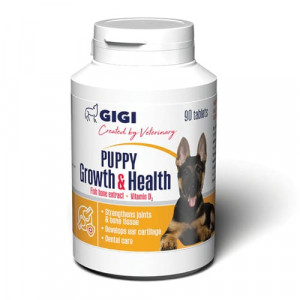 GIGI PUPPY GROWTH & HEALTH papildbarība ar kalciju kucēniem Veselīga attīstība N90